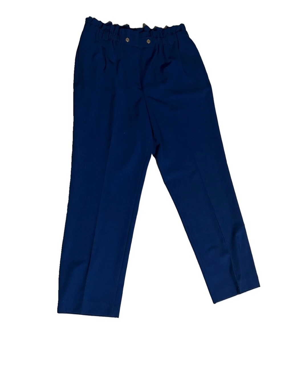 DKNY Navy High-Waist Elastic Straight Pants